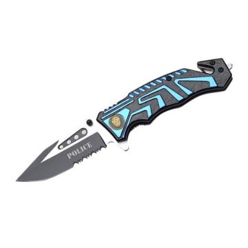 Police Rescue Style Action Assist Tactical Folding Knife 4.5"